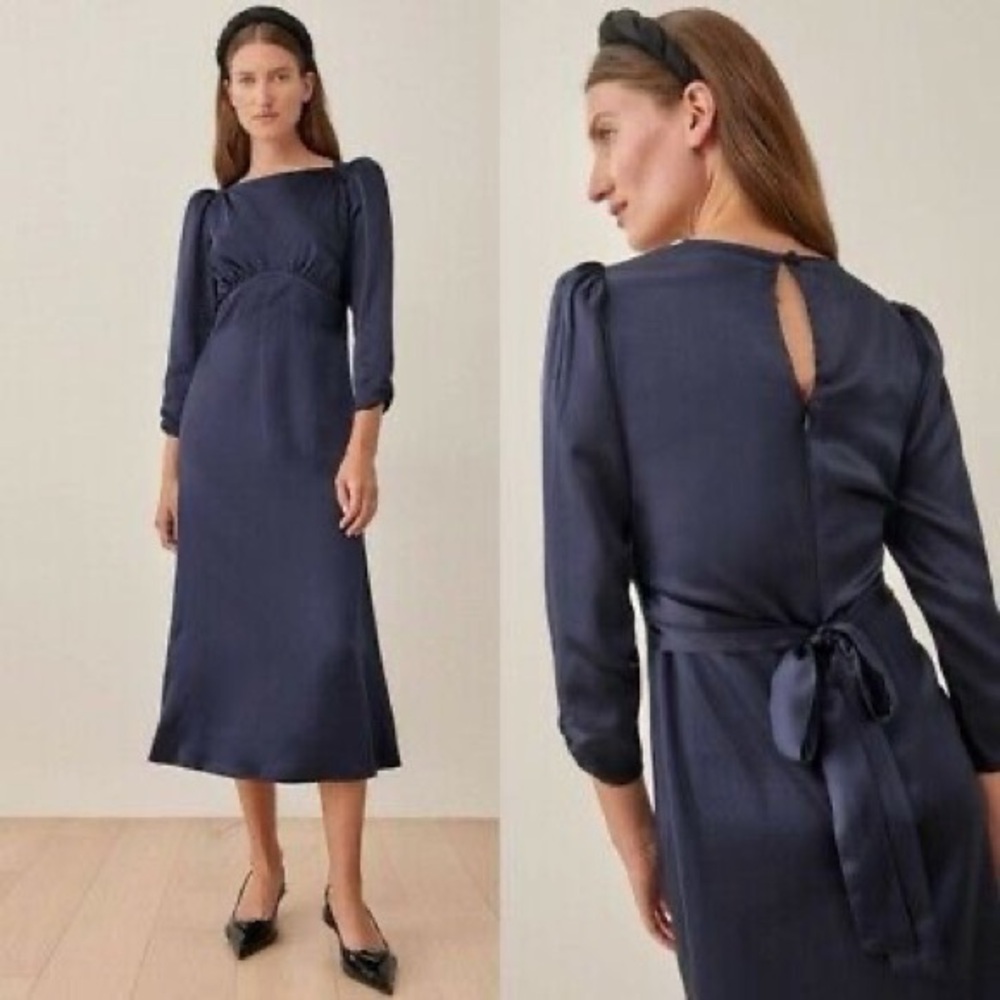 Reformation Arklow Silk Dress